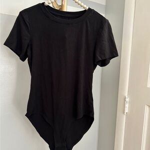 Wild Fable Jet Black Short Sleeve Bodysuit